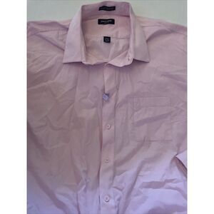Pierre Cardin Slim Fit Men Size Tall Pink Solid Button Up‎  Long Sleeve Pocket